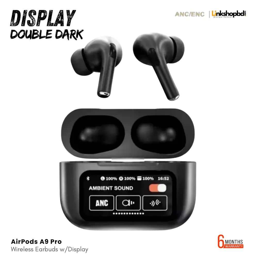 A9 pro Earbuds Black-1